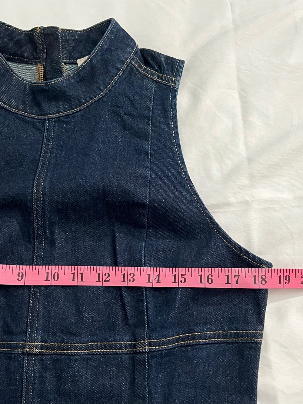 Calvin Klein Jeans Dark Denim Midi Dress L - Picture 6 of 14